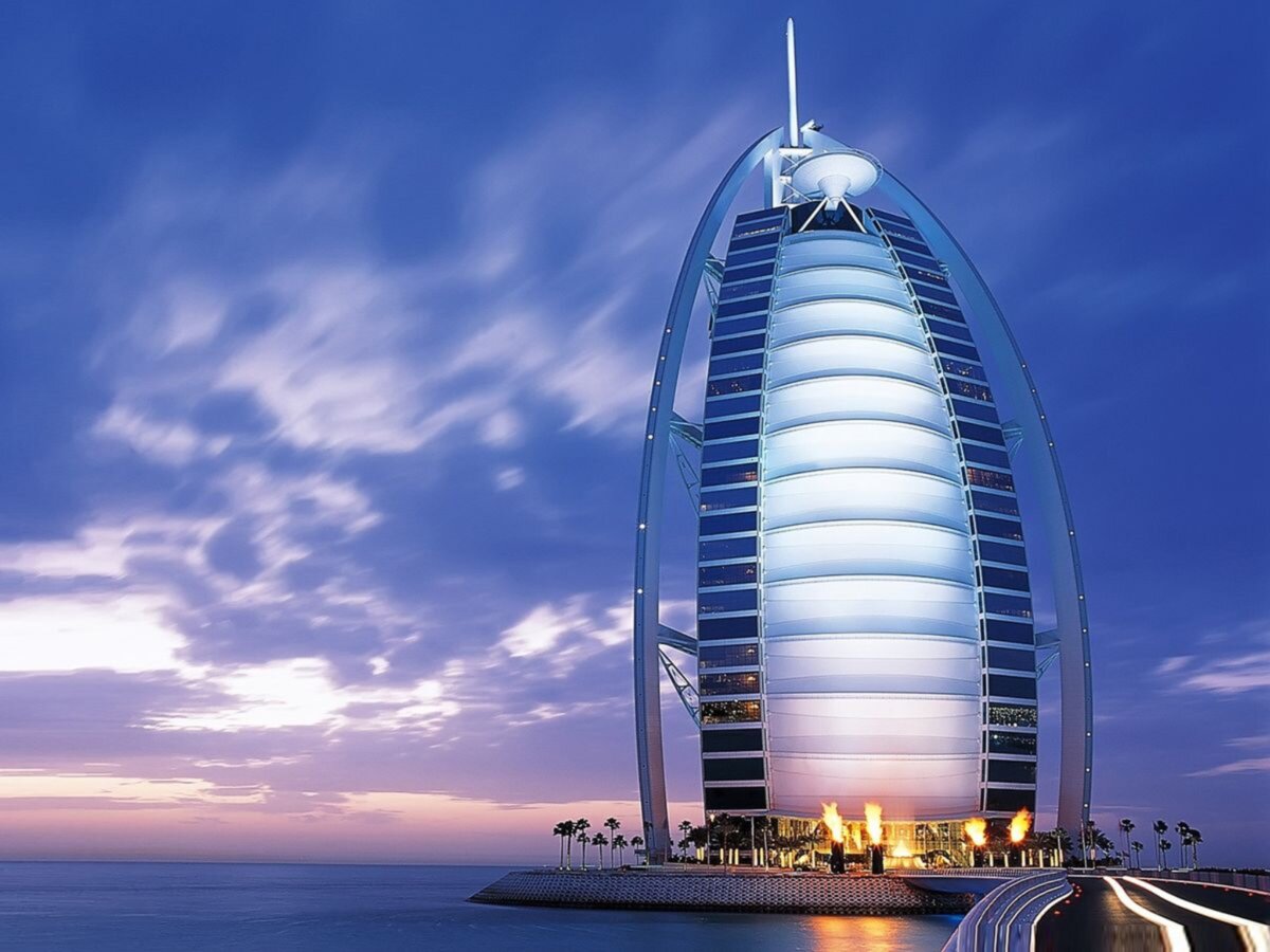 Burj Al Arab at night, Dubai